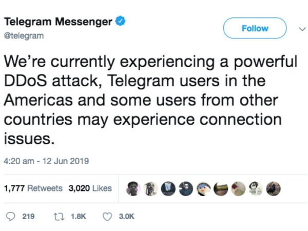 Telegram 遭受強大 DDoS 攻擊！ CEO：時間與香港反逃犯條例示威吻合