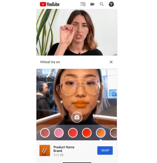 YouTube 正測試 AR 化妝功能 讓觀眾與 YouTuber 一起試妝