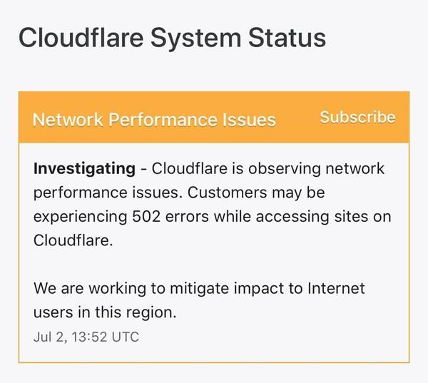 香港網上論壇集體死機？Cloudflare 伺服器疑遭受網絡攻擊