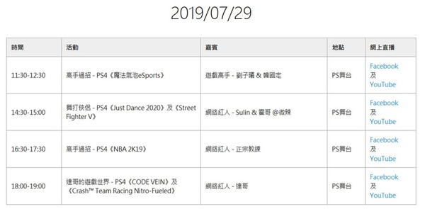 動漫電玩節2019 PS4注目舞台活動