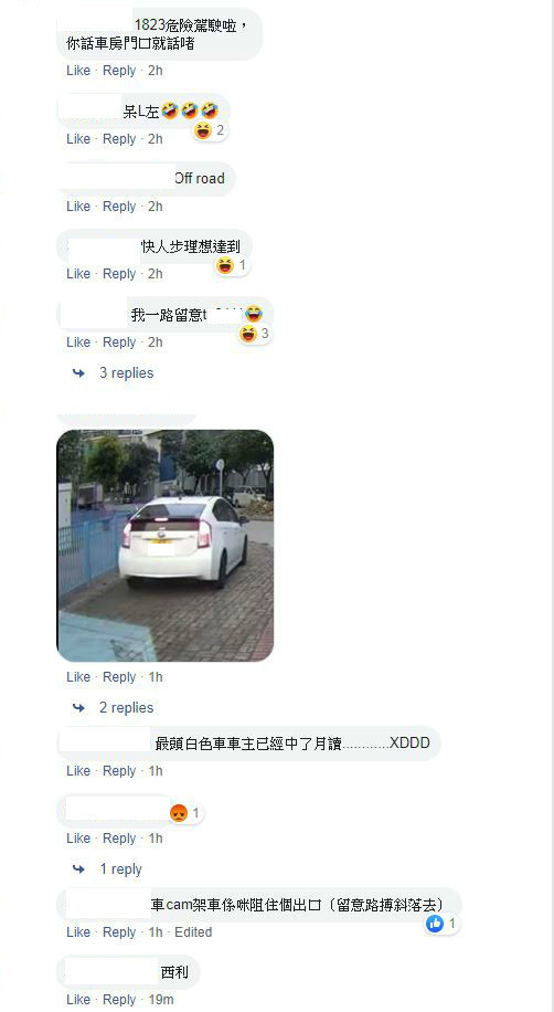 私家車疑「避車」駛上行人路  網民嘲：快人步理想達到！