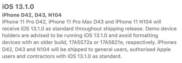 Apple內部文檔洩露 iPhone 11型號及命名確認