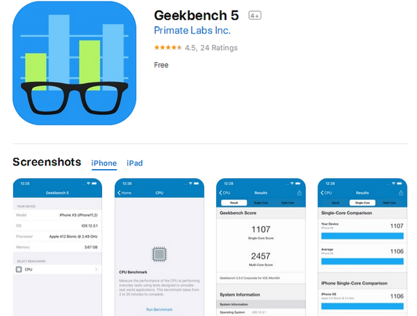 知名跑分 app 最新版！《Geekbench 5》限免‧Pro 版半價