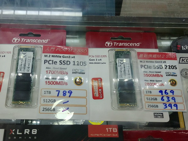 ＄0.73／GB 新低價！  NVMe SSD 960GB 跌破＄700