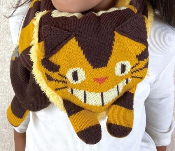 貓巴士頸巾超可愛 兒童防寒衣物