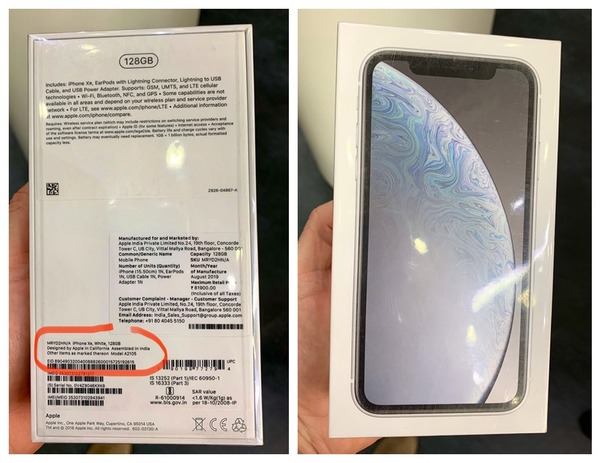 iPhone XR 印度組裝  上載包裝照片證實
