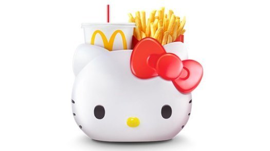 新加坡麥當勞首推可愛 Hello Kitty 公仔頭食物籃