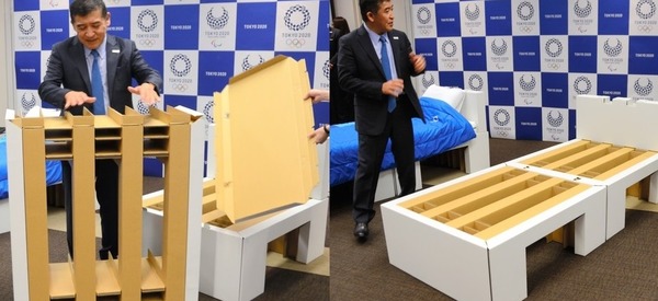 東京奧運選手村全用瓦楞紙板床？搭配 3 段床墊可回收再用