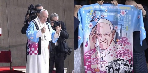 教宗出訪日本官方推周邊商品？連痛 Tee 都有好觸目！