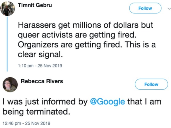 【要求復職】Google 秋後算帳？解僱 4 名曾反對公司政策及參與示威之員工 