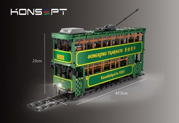 香港首款智能遙控積木電車  1：18 比例配真實「叮叮」聲