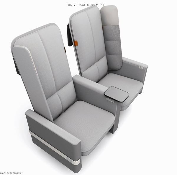 英國廠商推飛機座位新設計  望提高經濟艙座位舒適度