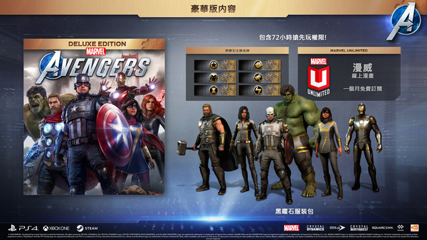 漫威復仇者聯盟PS4 中文豪華版內容公開