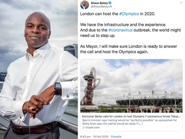【新冠肺炎】倫敦有能力接替東京舉辦今屆奧運？市長候選人貝利促請奧委會認真考慮