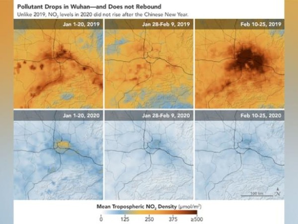 【新冠肺炎】NASA 衛星圖揭中國空氣污染程度大不同  意味工廠仍未復工？