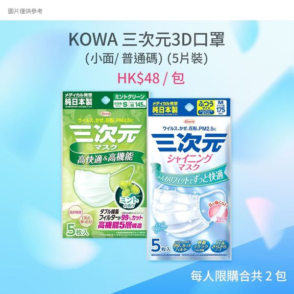 【口罩售賣】LOG-ON 售日本 KOWA 口罩  每人限買 2 包