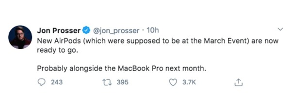 【新冠肺炎】傳 Apple 下月推新 MacBook Pro  仲有平價版 AirPods Pro？