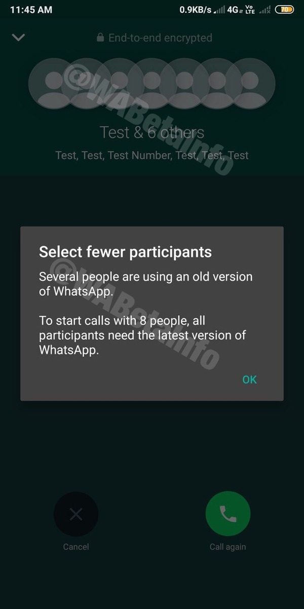 WhatsApp 正測試 8 人視像通話！開會、聊天更方便