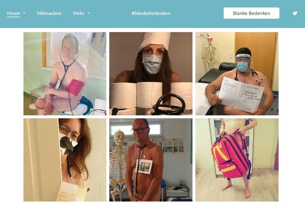 【新冠肺炎】德國醫護齊拍「裸照」抗議防護裝備不足！ 抗疫如同裸體