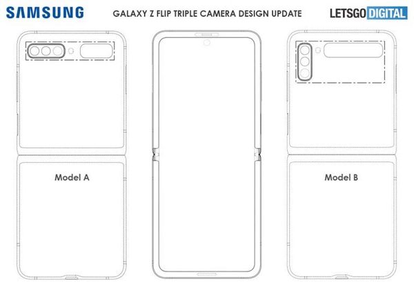 Samsung Galaxy Z Flip 2 最新專利文件流出！或具備三主鏡頭
