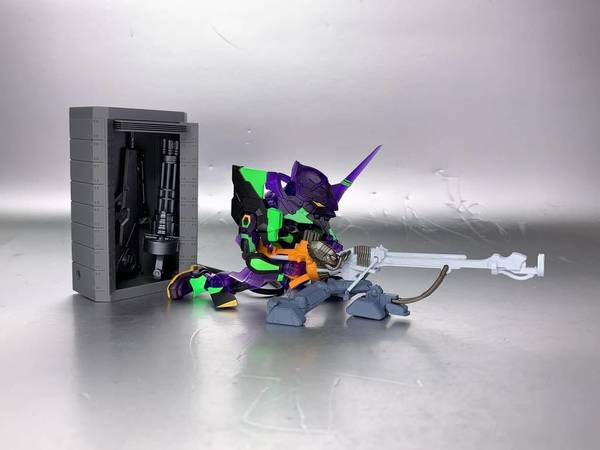  半透紫‧追加武器櫃 NXEdge初號機夜戰版【開箱】