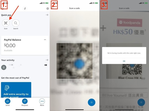 PayPal 香港推出 QR Code 支付功能  掃碼即付免接觸
