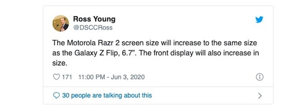 Motorola Razr 2 將用上更大屏幕並支援 5G 