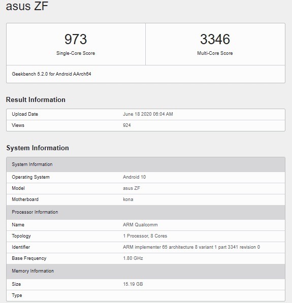 Asus ZenFone 7 跑分數據流出！將配備 16GB RAM