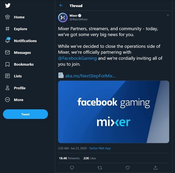 Microsoft承認失敗 Mixer遊戲串流平台結束