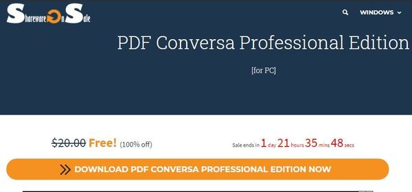 PDF Conversa 專業版限免！一鍵 PDF‧Word 轉換！