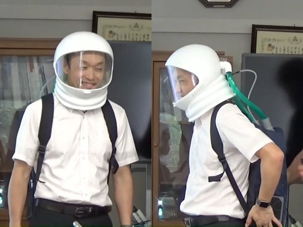 【新冠肺炎】日本大學研發「太空人頭盔口罩」 殺菌．調溫保護性十足