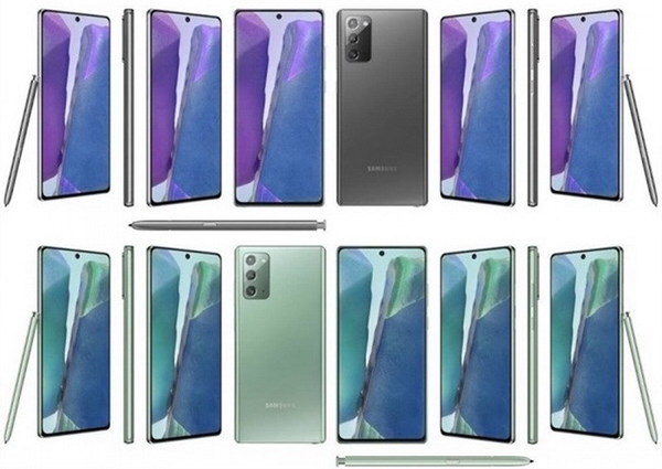 Samsung Galaxy Note 20 系列超清渲染圖亮相！極美 4 色機身