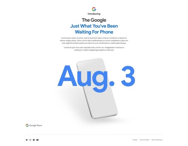 Google Pixel 4a 發布日期！官方網站自爆！