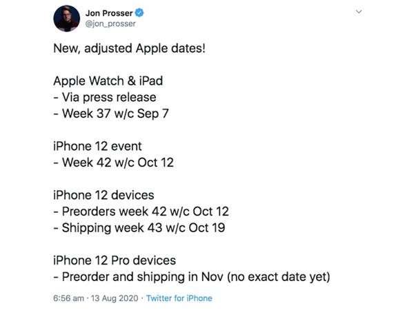 iPhone 12 或於 10．12 發布？9 月推出 Apple Watch 及 iPad