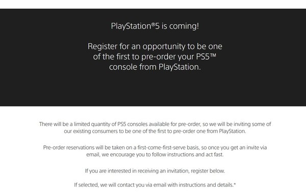 美國開始抽選資格 Playstation 5即將開訂
