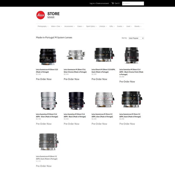 【降低成本】Leica 為美國市場推出「葡萄牙製造」鏡頭