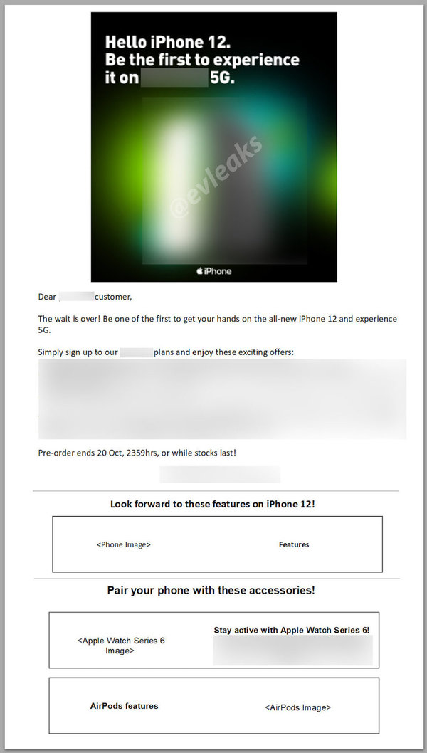 iPhone 12 5G 或於 10 月尾發售？！海外宣傳電郵流出