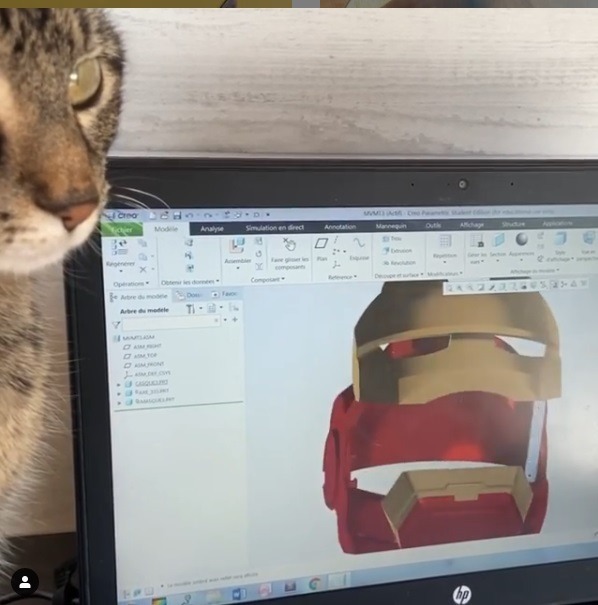 神人 DIY 貓用可動 Iron Man 頭盔！3D 打印檔案免費下載