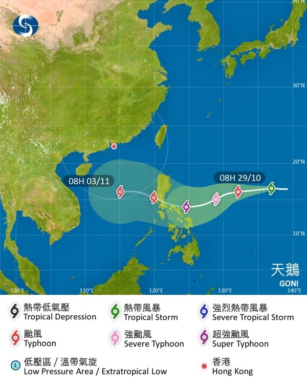 【又打風？】超強颱風「天鵝」下周二殺入本港外圍
