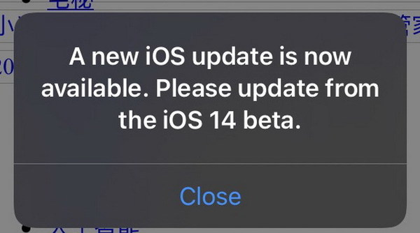 iOS 14 Beta 頻彈出不存在的更新提示！極度擾民
