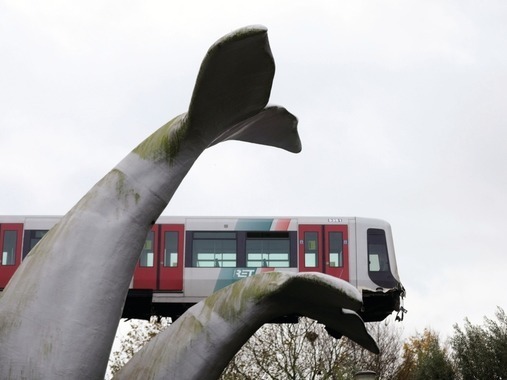 荷蘭列車出軌靠「鯨魚尾」神救援  奇跡一幕變另類打卡點