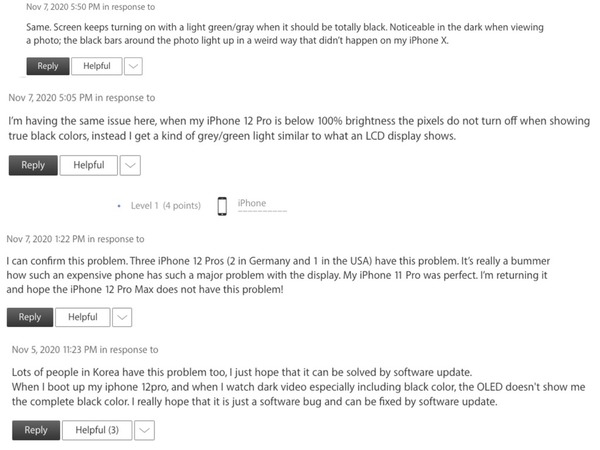 iPhone 12 驚現綠屏幕？ 網友 Apple Community 熱論