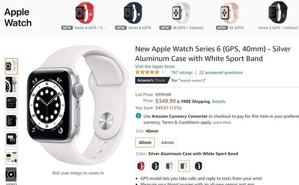 Apple Watch Series 6 新低價！低至 88 折入手！