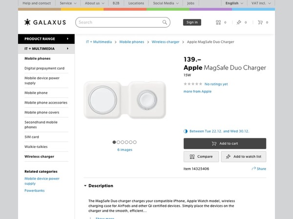 Apple 瑞士經銷商「預告」 MagSafe Duo 充電器聖誕前開賣？