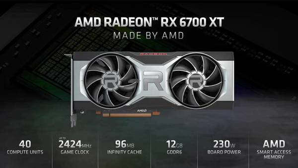 AMD Radeon RX 6700 XT 發布！硬撼 GF RTX 3070！