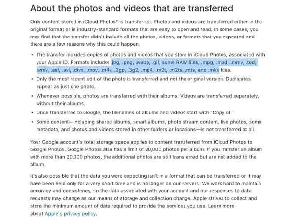 【新功能】Apple iCloud 檔案可轉存至 Google Photos