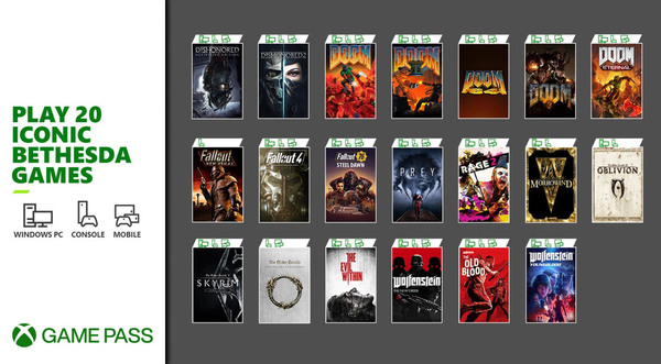 【遊戲熱話】Bethesda 20款作品加入Xbox Game Pass