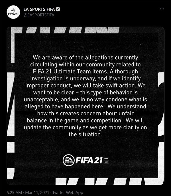 【遊戲熱話】EA員工被揭謀私利 天價私販FIFA FUT限定卡
