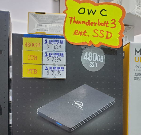 Thunderbolt 3 SSD 登場！2TB 不用＄3800！