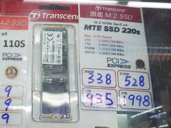 2TB SSD 售價急升！入場費直指＄2000！
